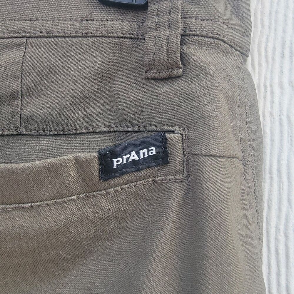 PrAna Shorts Mens 32 Green Stretch Zion Belted Cargo Lightweight Hiking Outdoors - Picture 3 of 4